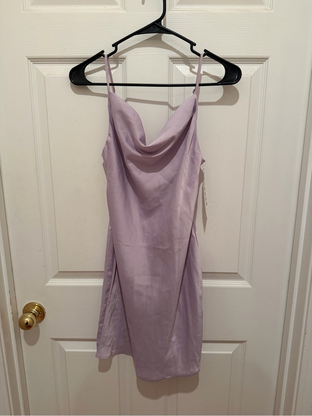 Urban Outfitters Lavender Satin Cowl Neck Mini Dress NWT XS
